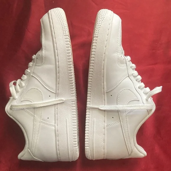 Nike Air Force 1 White Sneakers - Picture 3 of 5